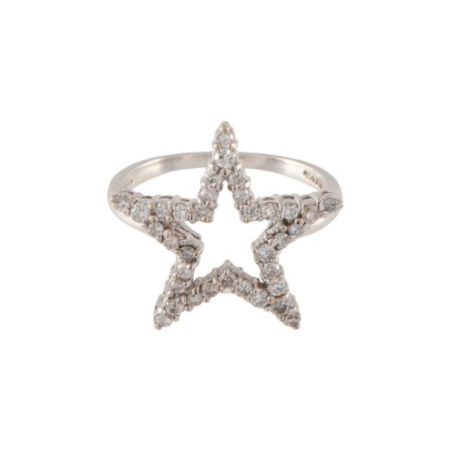 SIGUIENDO MODELOS DE CHANEL, Anillo en forma de estrella co