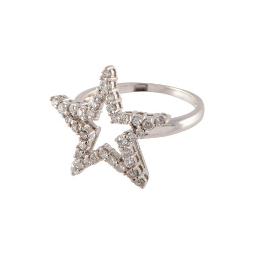 SIGUIENDO MODELOS DE CHANEL, Anillo en forma de estrella co