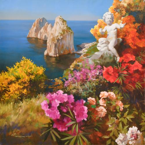 ESCUELA ITALIANA, SIGLO XX-XXI. "Capri i Faraglioni".