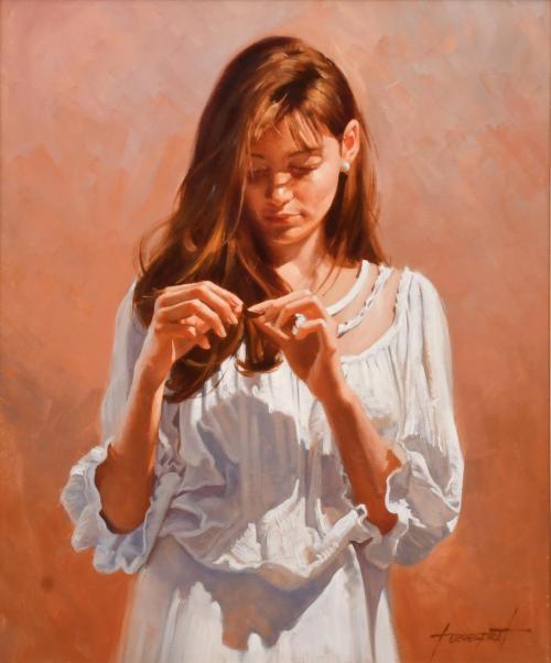 ENRIC TORRES PRATS (1940). "Joven de blanco".