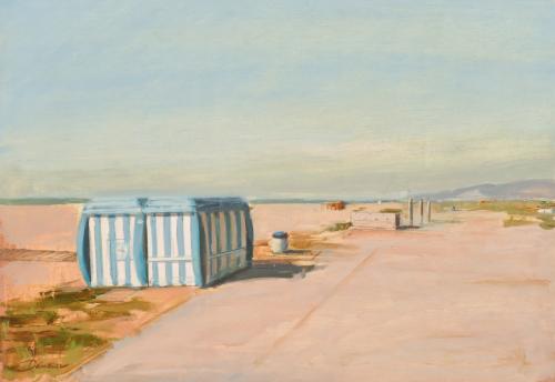 ESCUELA ESPAÑOLA, SIGLO XX-XXI. "Paseo marítimo y playa".