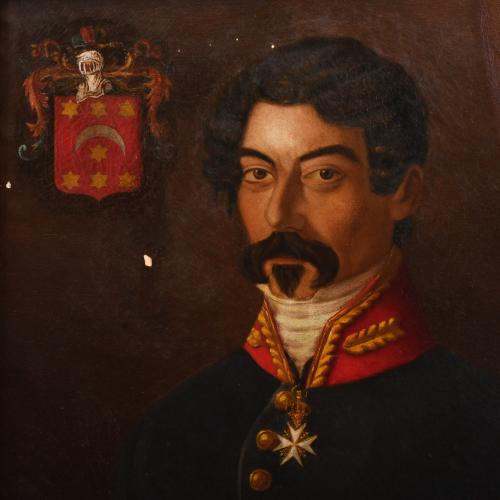 ESCUELA ESPAÑOLA, SIGLO XX. "Retrato militar masculino de D