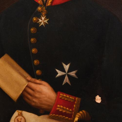 ESCUELA ESPAÑOLA, SIGLO XX. "Retrato militar masculino de D