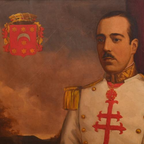 ESCUELA ESPAÑOLA, SIGLO XX. "Retrato militar masculino de l