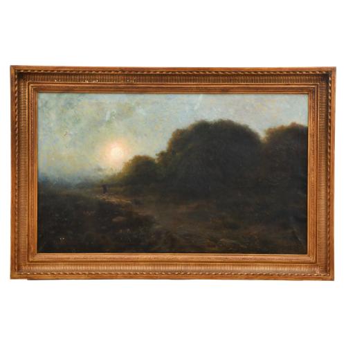 IGNACIO AGUDO CLARÁ (1880-1966).  "Paisaje nocturno".