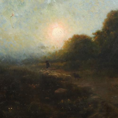 IGNACIO AGUDO CLARÁ (1880-1966).  'Night landscape'.
