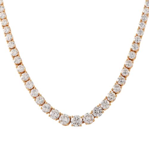 Gargantilla riviére con degradé de diamantes.