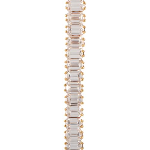 Pulsera riviere con diamantes talla baguette.