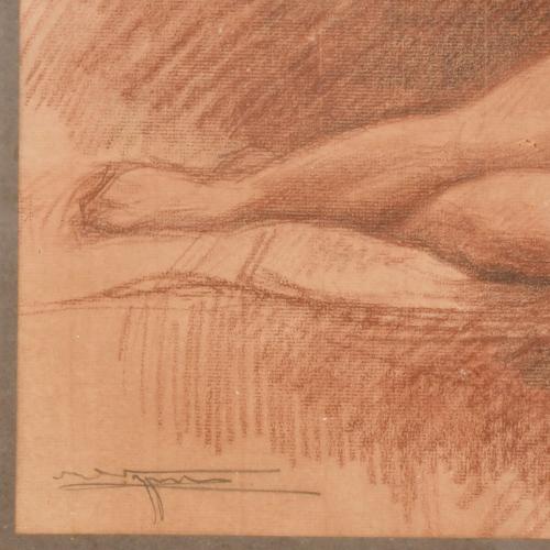 NICANOR VAZQUEZ UBACH (1870-1930).  "Desnudo femenino".