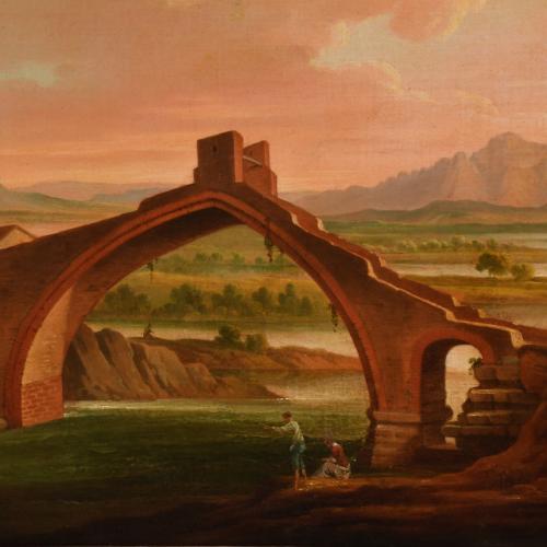19TH CENTURY GERMAN SCHOOL. 'Vista del Pont del Diable de M