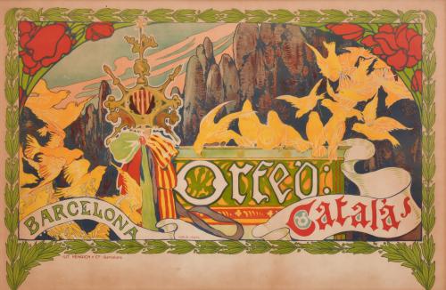 ADRIÀ GUAL I QUERALT (1872-1943).  Cartel Orfeo Català, 1904.
