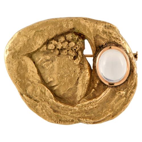 MANOLO HUGUÉ (1872-1945). BROCHE "LA LUNA", CIRCA 1934-1941. 