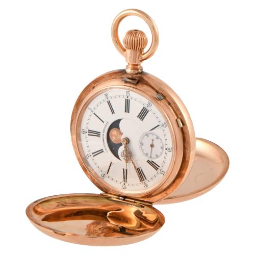 Reloj de bolsillo. Calendrier Breveté. Hacia 1910.