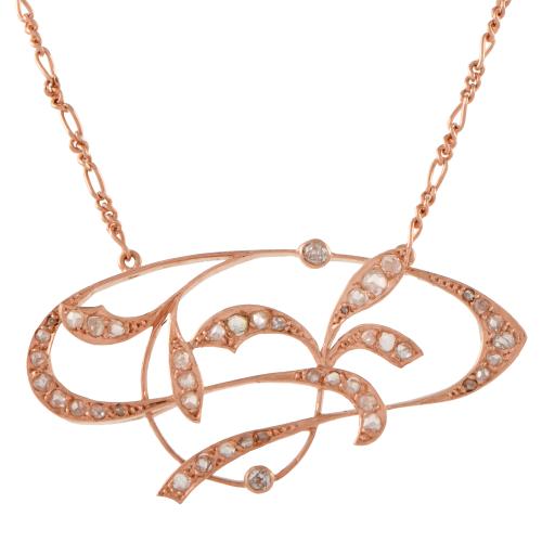 Collar con colgante modernista.