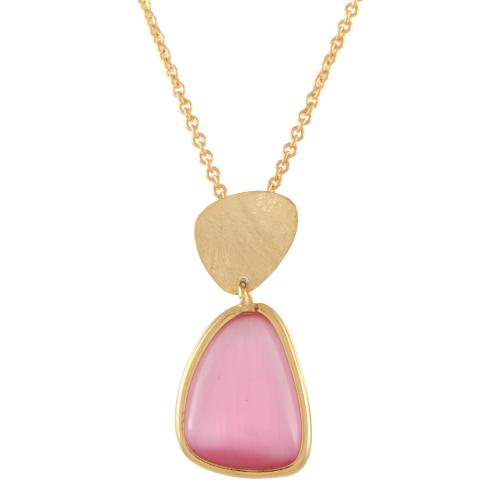 Collar con colgante con piedra natural.