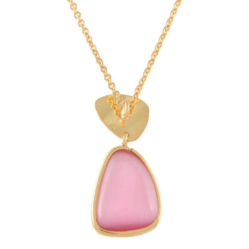 Collar con colgante con piedra natural.