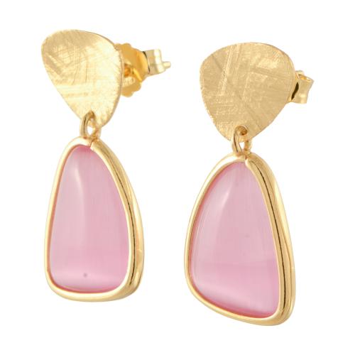 Pendientes con piedra natural.
