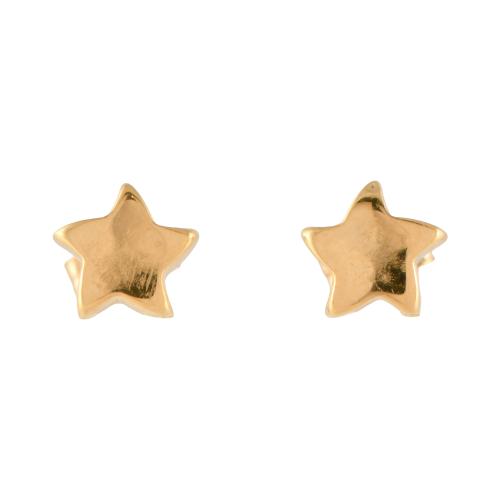 Pendientes infantiles en forma de estrella.