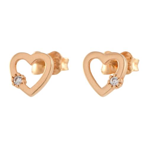 Pendientes en forma de corazón.
