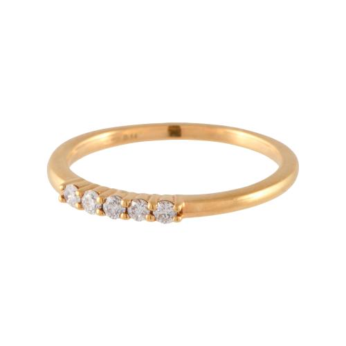 Anillo cinquillo de diamantes.
