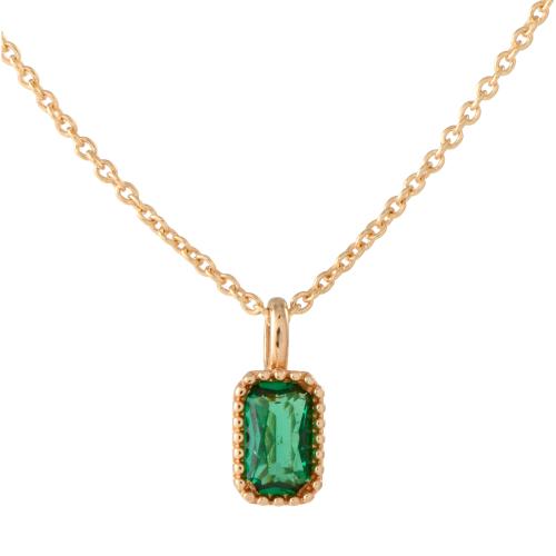 Collar con colgante de cuarzo verde.