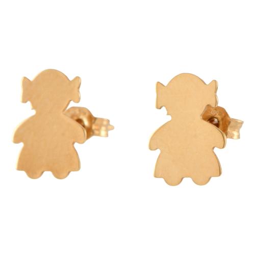 Pendientes infantiles en forma de niña.