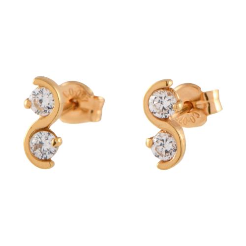 Pendientes infantiles con circonitas.