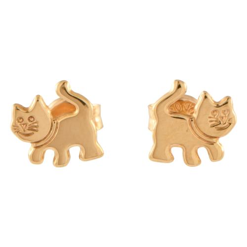 Pendientes infantiles en forma de gato.