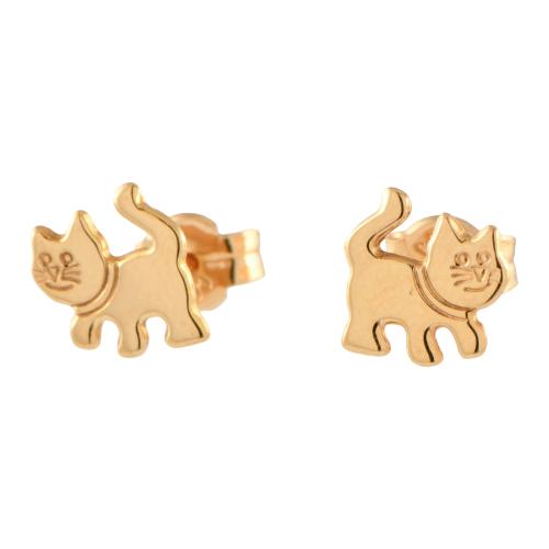Pendientes infantiles en forma de gato.