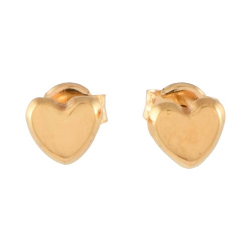 Pendientes infantiles en forma de corazón.