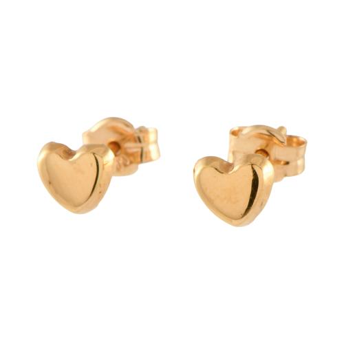 Pendientes infantiles en forma de corazón.