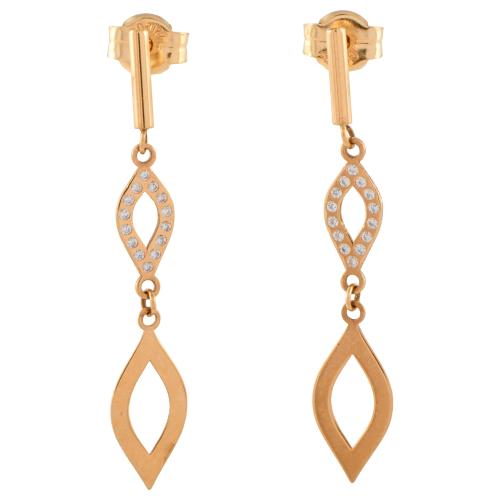Pendientes minimal con circonitas.