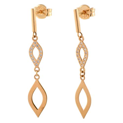 Pendientes minimal con circonitas.