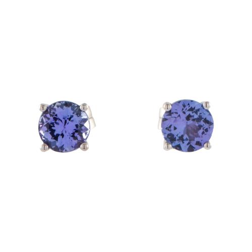 Pendientes con tanzanitas.