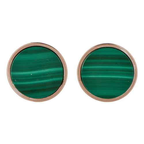 Pendientes con malaquitas.