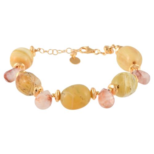 Pulsera con pedrería natural.