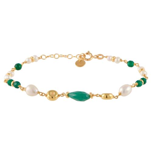 Pulsera con pedrería natural.