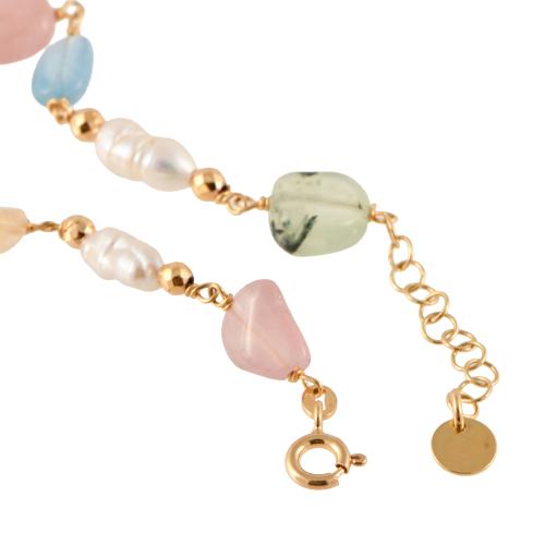 Pulsera con pedrería natural.