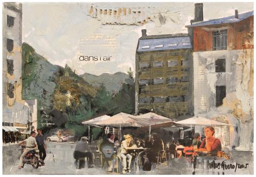 ANTONI VIVES FIERRO (1940), Calle urbana, Técnica mixta y c