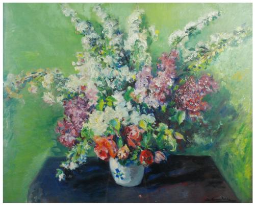 DOMÈNEC CARLES ROSICH (1888-1962), Jarrón con flores, Óleo