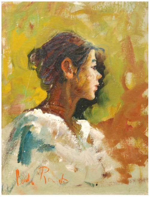 ESCUELA ESPAÑOLA, SIGLO XX. "Niña gitana".