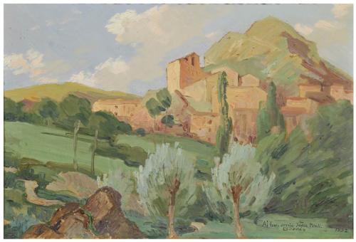 DARIUS VILAS (1880-1950). "LANDSCAPE", 1932.