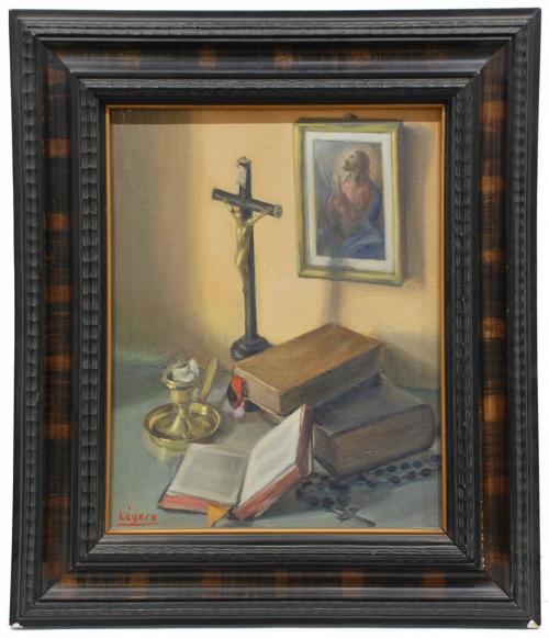 ESCUELA FRANCESA, SIGLO XX. "Interior sacro".