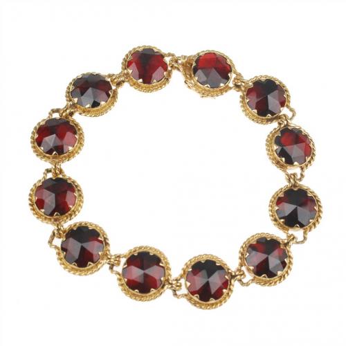 PULSERA CON  GRANATES