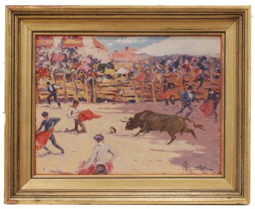JOAQUIM TERRUELLA MATILLA (1891-1957). "BULLFIGHTING SCENE"