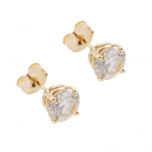 PENDIENTES DORMILONAS DE DIAMANTES.