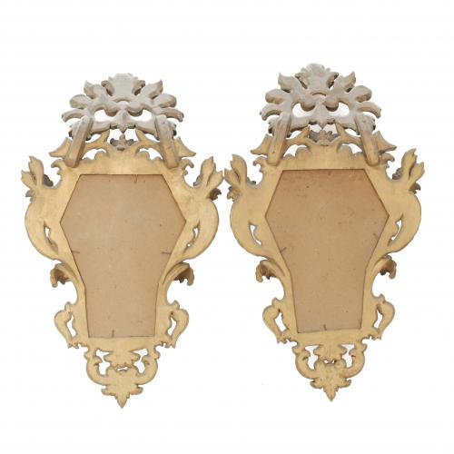 PAIR OF SMALL CORNUCOPIAS, MID C20th.