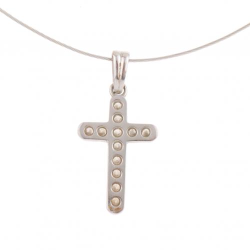 DIAMOND CROSS PENDANT.